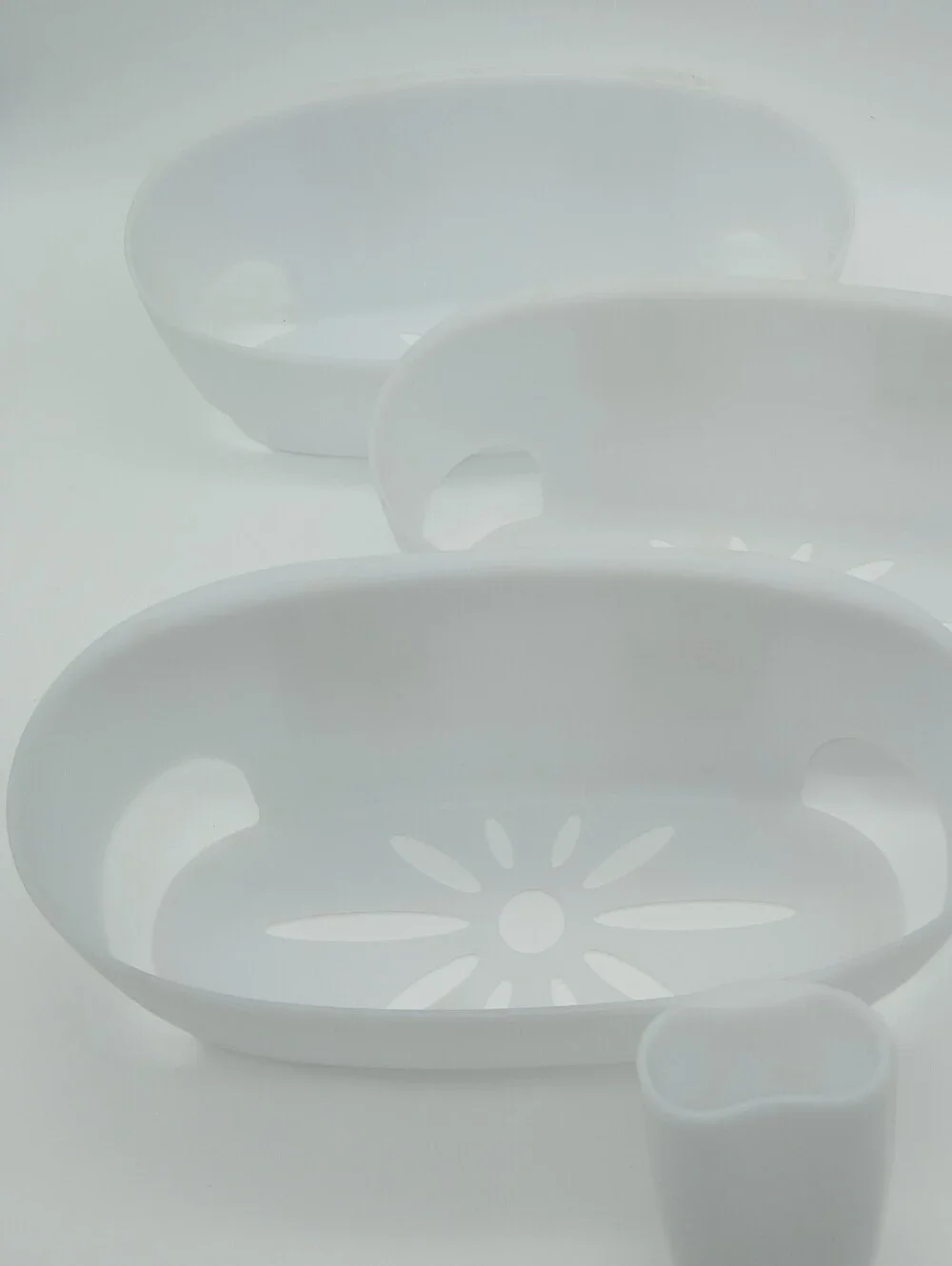3M Command White/Clear Shower Caddy (3) & Razor Holder (1)
